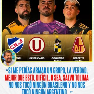 QUE EL KARMA HAGA LO SUYO 👀

Flavio Perchman, vicepresidente de nacional, se refirió al grupo que le tocó en Copa Libertadores y dijo que tener un grupo mejor que este era imposible, insinuando que era un grupo fácil.

Además, dijo estar feliz por no tener que jugar un brasileño o argentino.

¿Qué te parecen sus dichos? 👀✍🏻 #RR