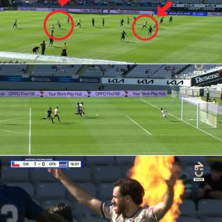 ¡GOLAAAAZO DE CHILE! 🤩🇨🇱
Rodrigo Echeverría se avivó y metió un pase hermoso para Ben Brereton. El delantero de la roja aprovechó la jugada y abrió el marcador para La Roja. #RR