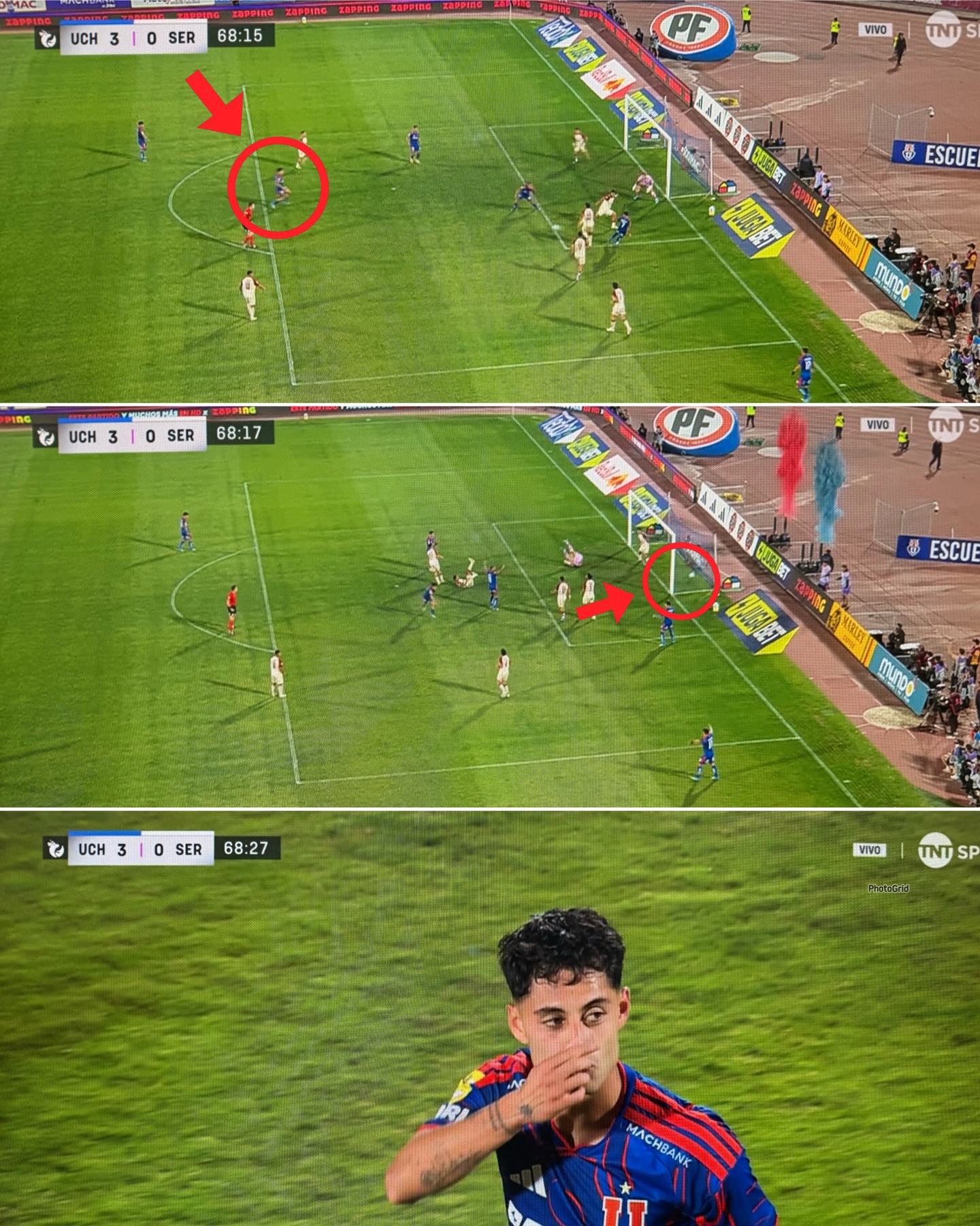 ¡YA ES GOLEADA AZUL!🔥

Nuevamente La U atacó por el sector derecho y Javier Altamirano aumentó el marcador a 3-0. #RR