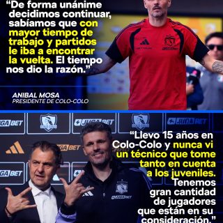 𝑳𝑶 𝑳𝑳𝑬𝑵𝑶́ 𝑫𝑬 𝑬𝑳𝑶𝑮𝑰𝑶𝑺 👏🏻
Aníbal Mosa, presidente de Colo-Colo, habló sobre el presente de Fernando Ortiz en el cacique y alabó la gran preocupación que tiene Ortiz con los juveniles y también que los tenga tan en cuenta para el primer equipo.
Además, Mosa aseguró que el directorio confiaba que el DT sacaría la tarea adelante y en esta temporada los resultados les están dando la razón.
¿Qué te parecen sus dichos? 👀✍🏻 #RR