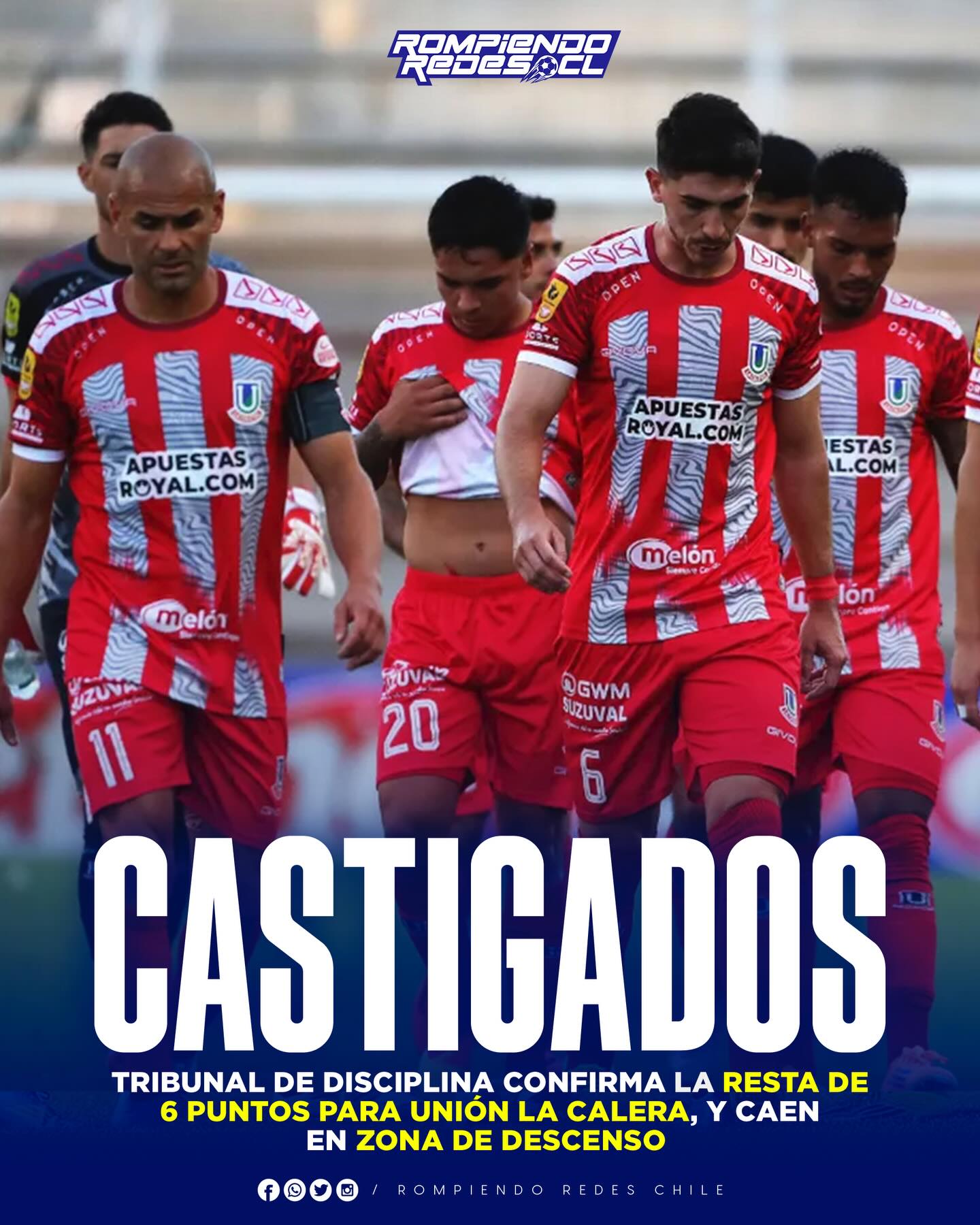 𝑴𝑨𝑳𝑨𝑺 𝑵𝑶𝑻𝑰𝑪𝑰𝑨𝑺 𝑷𝑨𝑹𝑨 𝑳𝑶𝑺 𝑪𝑬𝑴𝑬𝑵𝑻𝑬𝑹𝑶𝑺❌📉
📄La Segunda Sala del Tribunal de Disciplina de la ANFP confirmó la sentencia contra Unión La Calera, rechazando su apelación por la alineación indebida de seis extranjeros en los duelos ante Everton y Cobresal.
📉Con este fallo, el equipo calerano pierde definitivamente seis unidades, cayendo al penúltimo lugar de la tabla con apenas 4 puntos y quedando en plena zona de descenso. Por su parte, los “ruleteros” y los “mineros” celebran el ajuste, escalando posiciones clave en la Primera División.
🗣️Desde la dirigencia cementera no descartan quemar el último cartucho y acudir al TAS para intentar recuperar en el escritorio lo que ganaron en la cancha.
¿Opiniones?👀✍🏽 #RR