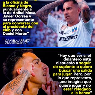 𝑷𝑰𝑫𝑰𝑶́ 𝑹𝑬𝑼𝑵𝑰𝑶́ 𝑬𝑿𝑷𝑹𝑬𝑺𝑺 🤯

Javier Correa, delantero de Colo-Colo, llegó hasta las oficinas de los directivos del club para hablar sobre su presente y futuro en el cacique.

El futbolista no está cómodo siendo suplente y por lo mismo se reunión con los directivos.

🗣️“No tengo 100% el detalle porque la reunión terminó hace muy poco, pero viendo el escenario, Correa no termina contrato ni ahora ni a mitad de año, ni en diciembre. Sin embargo, llama la atención la posición que hoy tiene de ser suplente”, agregó el periodista de TNT.

¿Opiniones? 👀✍🏻 #RR