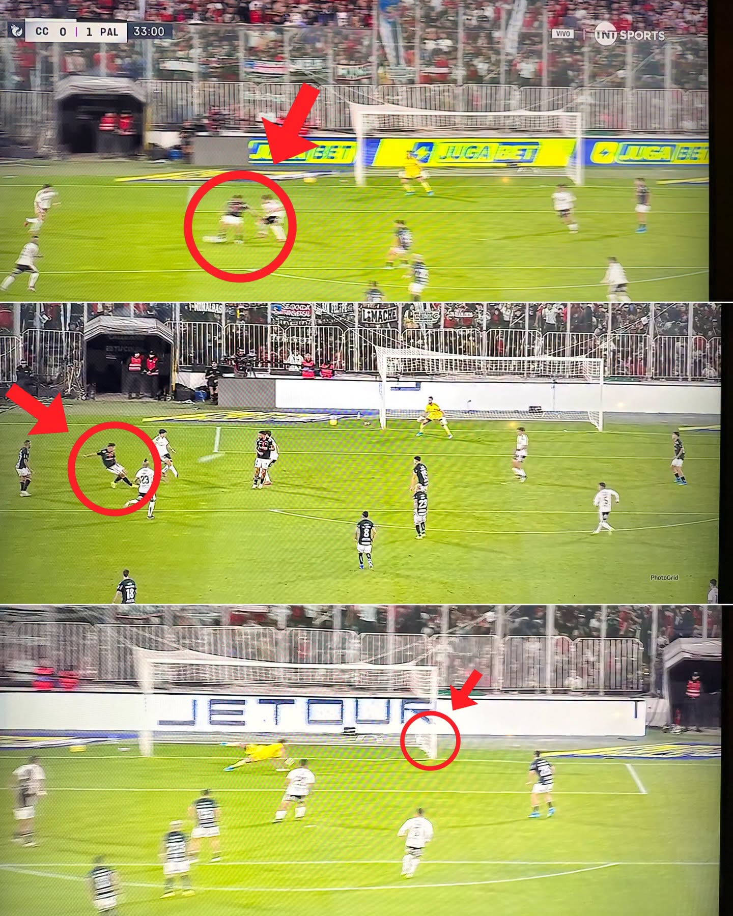 ¡GOOOOOL DE PALESTINO! 

Ronnie Fernández preparó, Dylan Zúñiga remató y palestino abrió el marcador en el Monumental.

0-1 lo gana la visita en 33’ del primer tiempo. #RR