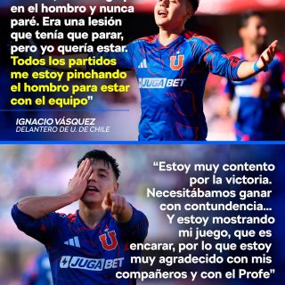 𝑺𝑨𝑪𝑹𝑰𝑭𝑰𝑪𝑰𝑶 𝑷𝑨𝑹𝑨 𝑳𝑶𝑮𝑹𝑨𝑹 𝑪𝑶𝑵𝑺𝑶𝑳𝑰𝑫𝑨𝑹𝑺𝑬🔵🔴

😯Tras la contundente victoria de Universidad de Chile frente a La Serena, Ignacio Vásquez reveló el complejo escenario físico que atraviesa para mantenerse en la titularidad. El joven delantero padece una lesión crónica en su hombro derecho (un esguince acromioclavicular grado 2 sufrido en marzo) que, en condiciones normales, le habría significado semanas de baja.

💉Sin embargo, el extremo decidió postergar su recuperación para no perder terreno en el esquema de Fernando Gago. “Todos los partidos me estoy pinchando el hombro para estar con el equipo”, confesó Vásquez, quien ha debido recurrir a infiltraciones de analgésicos para mitigar el dolor antes de cada encuentro.

🔥Su esfuerzo dio frutos en la última jornada, donde no solo anotó tras una larga sequía personal, sino que también se alzó como la figura del partido. Con la confianza del cuerpo técnico y un compromiso evidente con la institución, Vásquez se perfila como una de las piezas inamovibles en el presente del “Romántico Viajero”.

¿Será Nacho, una pieza inamovible en la U en lo que resta de temporada?👀✍🏽 #RR