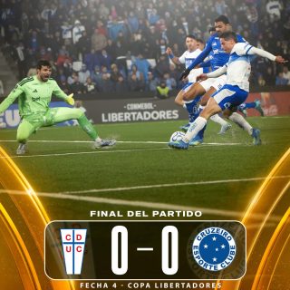 𝑬𝑴𝑷𝑨𝑻𝑬 𝑪𝑶𝑵 𝑮𝑼𝑺𝑻𝑶 𝑨 𝑷𝑶𝑪𝑶 😕

Universidad Católica igualó sin goles ante Cruzeiro y ambos equipos quedan como líderes del grupo con 7 puntos.

Los cruzados jugaron prácticamente todo el segundo tiempo con un jugador más, pero aún así no pudieron sacar diferencias y dejaron ir puntos que eran claves para empezar a abrochar la clasificación a la siguiente fase.

🗓️ La UC jugará el 21 de Mayo la fecha 5 ante, de local, ante Barcelona 🇪🇨.

¿Opiniones del partido? 👀✍🏻 #RR